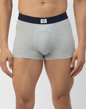 men cotton trunks with elasticated waistband