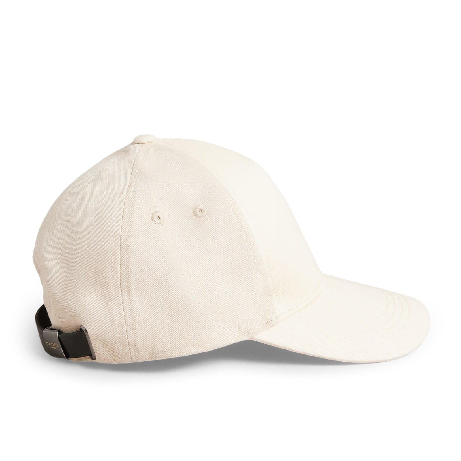 men cream cotton twill cap