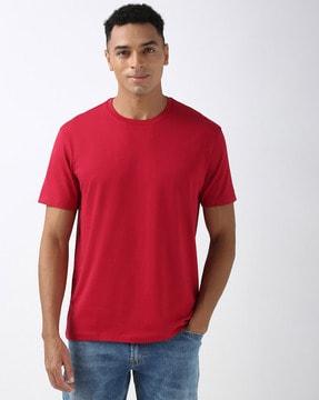 men crew-neck regular fit t-shirt