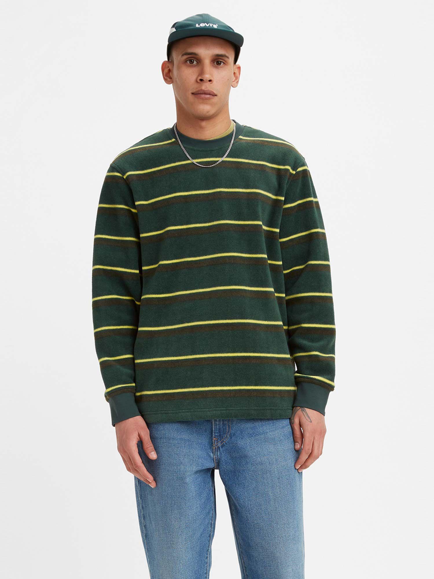 men crew neck sweatshirts-green