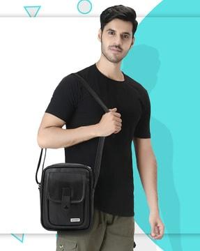 men crossbody sling bag with detachable strap