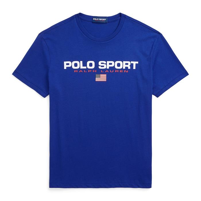 men dark blue classic fit polo sport jersey t-shirt