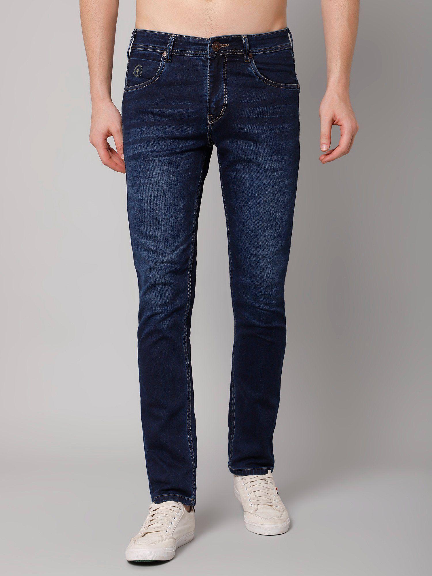 men dark mercerised jeans