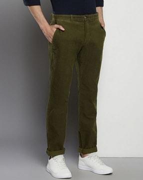 men denton ribbed straight fit flat-front chinos