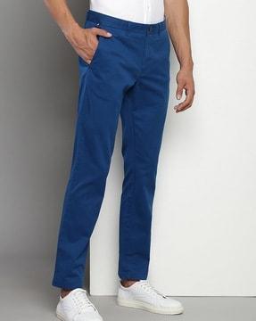 men denton straight fit flat-front chinos