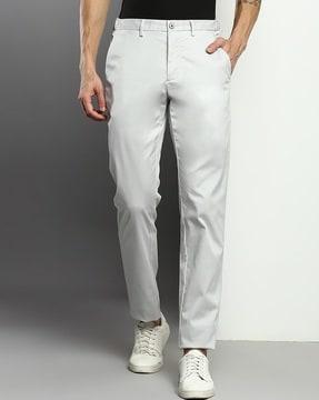 men denton straight fit flat-front chinos