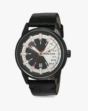 men dk12151-6 analogue watch with leather strap