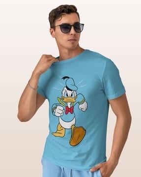 men donald duck regular fit crew-neck t-shirt