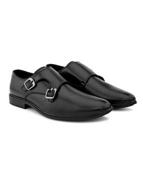 men double-strap monks formal shoes