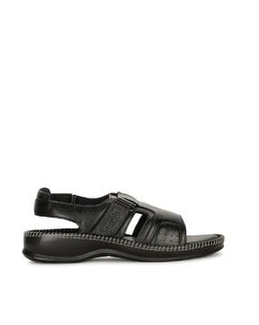 men double-strap sandals with velcro closure