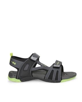 men double strap sandals with velcro fastening