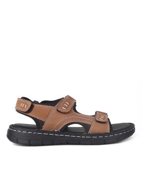 men double-strap sandals with velcro fastening