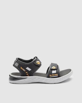 men double strap sandals with velcro fastening