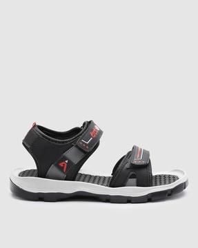 men double strap sandals with velcro fastening