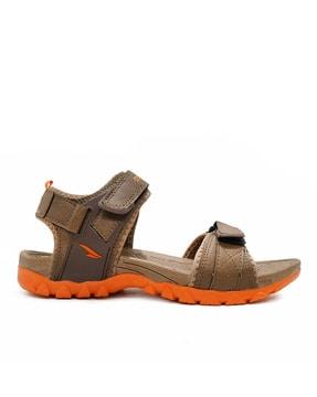 men double strap sandals with velcro fastening