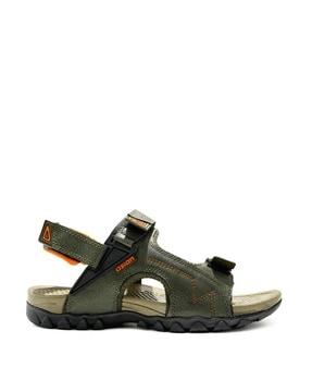 men double strap sandals with velcro fastening