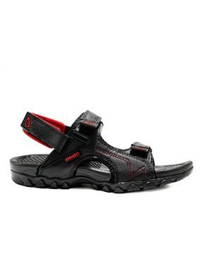 men double strap sandals with velcro fastening