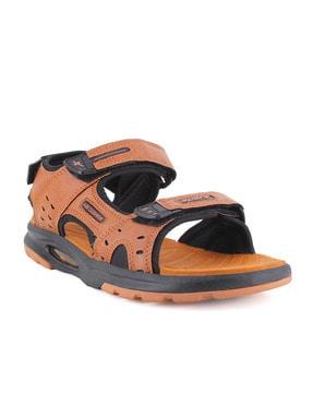 men double-strap sandals with velcro fastening