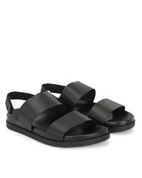 men double-strap slingback sandals