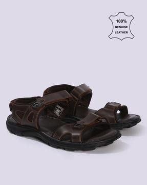 men dual-strap sandals with velcro closure