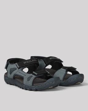 men dual-strap sandals with velcro fastening