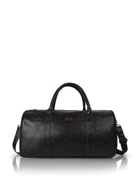 men duffel bag with metal accent