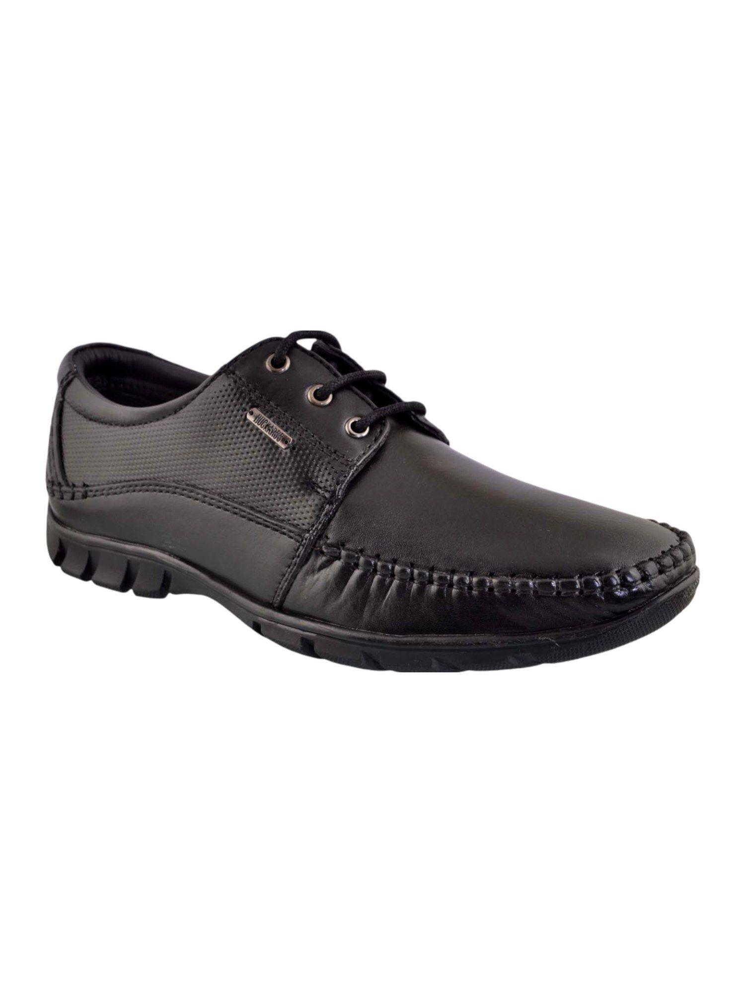 men dutch new leather black casual shoes