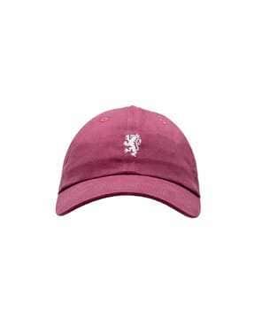 men embroidered baseball cap with buckle closure