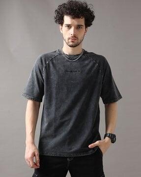 men embroidered oversized t-shirt