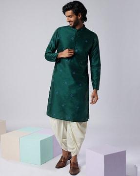 men embroidered regular fit kurta