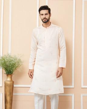 men embroidered regular fit kurta