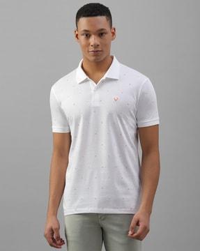 men embroidered regular fit polo t-shirt