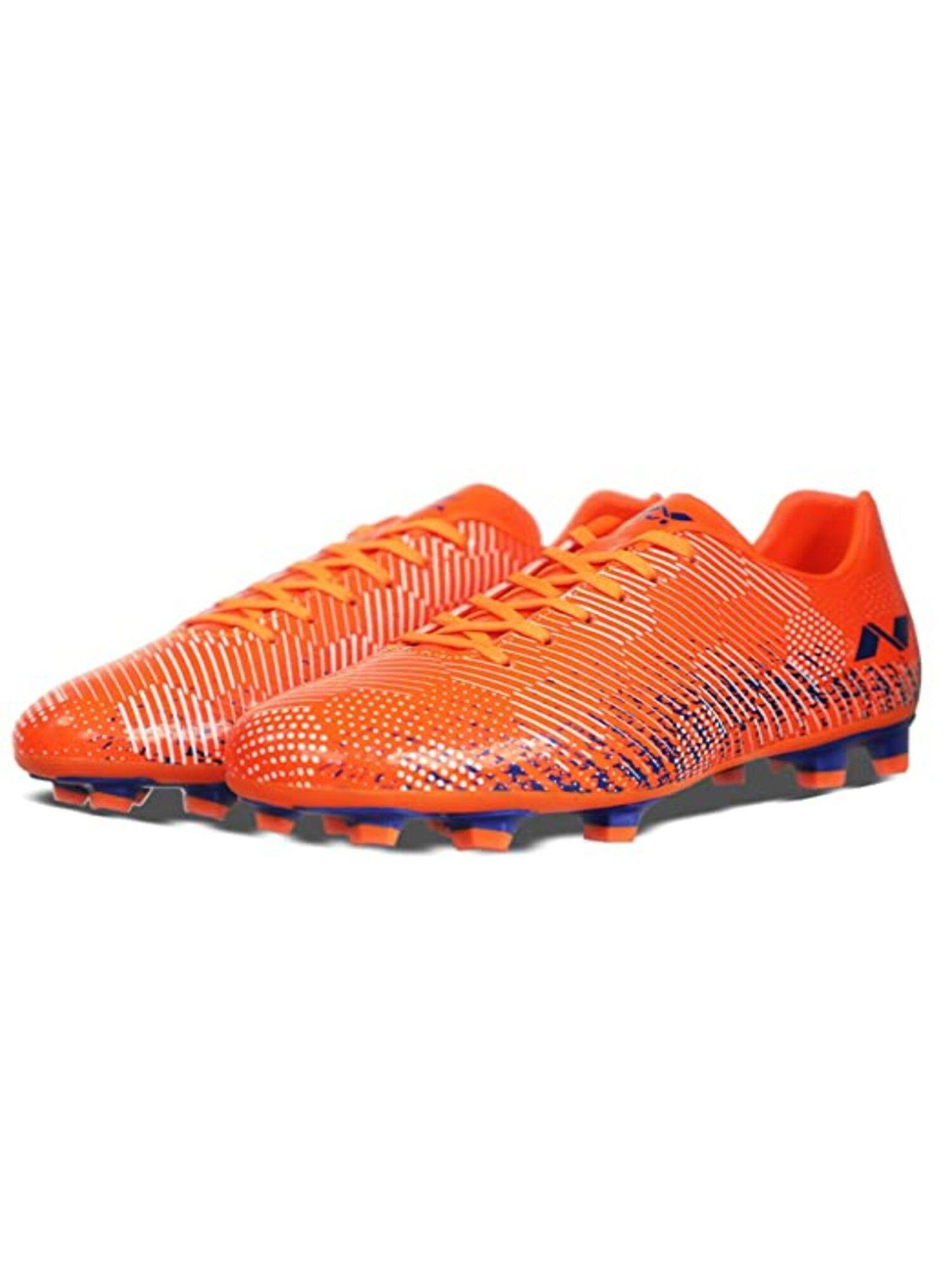 men encounter 9.0 f.b stud football shoes - orange & r.blue