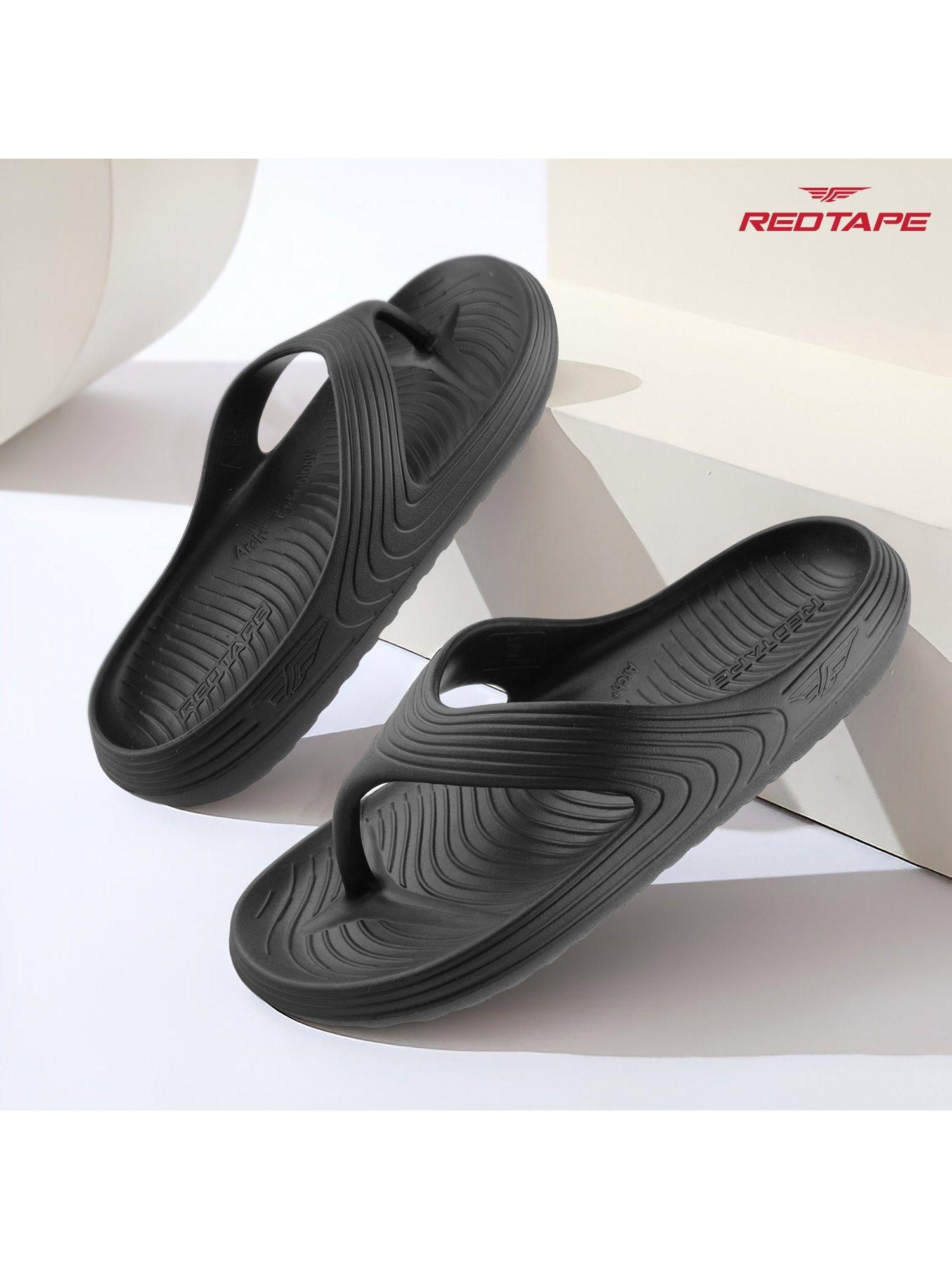 men eva comfort black flip flops