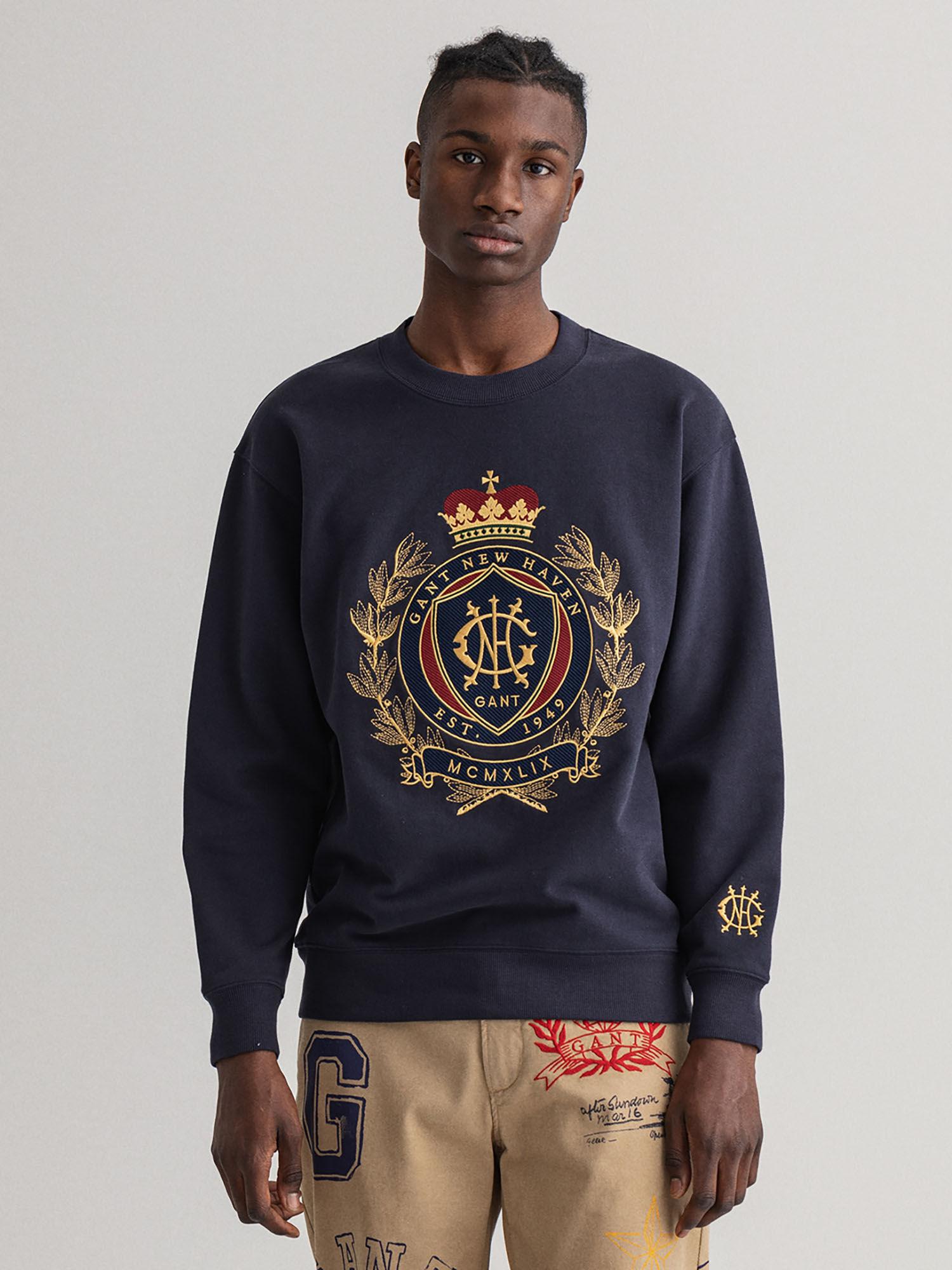 men evening blue regular fit sweatshirt