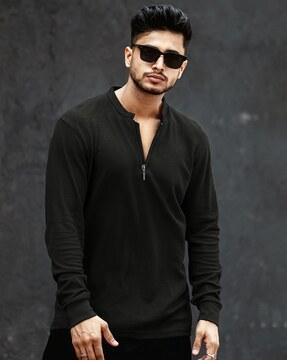 men extra slim fit henley t-shirt