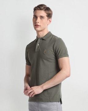 men extra slim fit polo t-shirt with logo embroidery