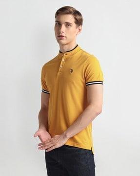 men extra slim fit polo t-shirt with logo embroidery