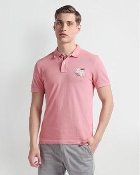 men extra slim fit polo t-shirt with logo print