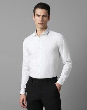 men extra slim fit shirt with spread collar