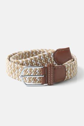 men fabric casual single side belt - natural