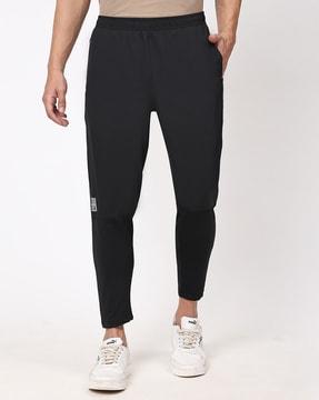 men fitted track pants with insert pockets