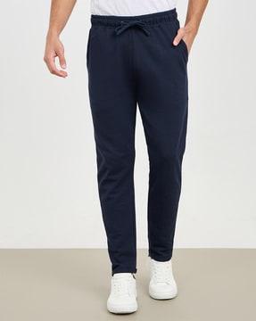 men fitted track pants with insert pockets