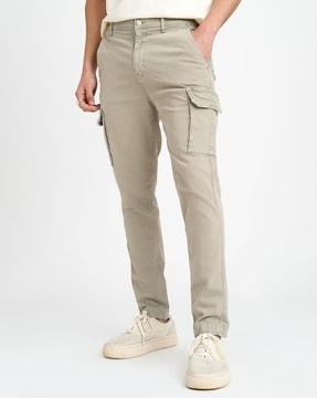 men flat-front cargo joggers