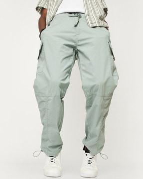 men flat-front cargo pants