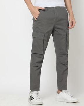 men flat-front cargo pants