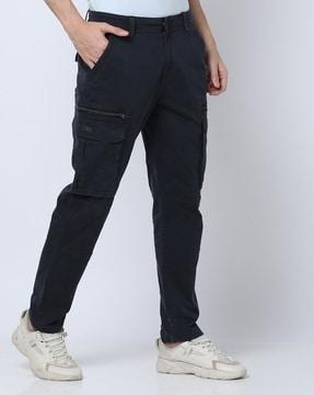 men flat-front cargo pants