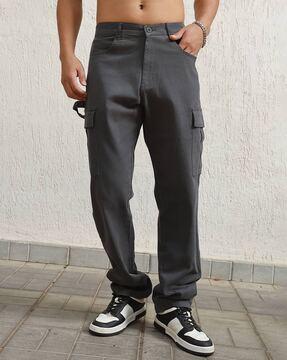 men flat-front cargo pants