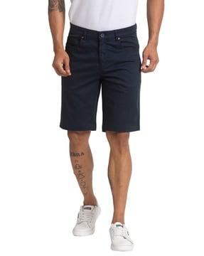 men flat-front regular fit bermuda shorts