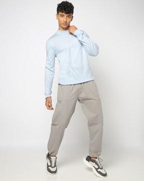 men flat-front regular fit cargo pants